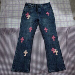Chrome Hearts Cross-Embellished Jeans